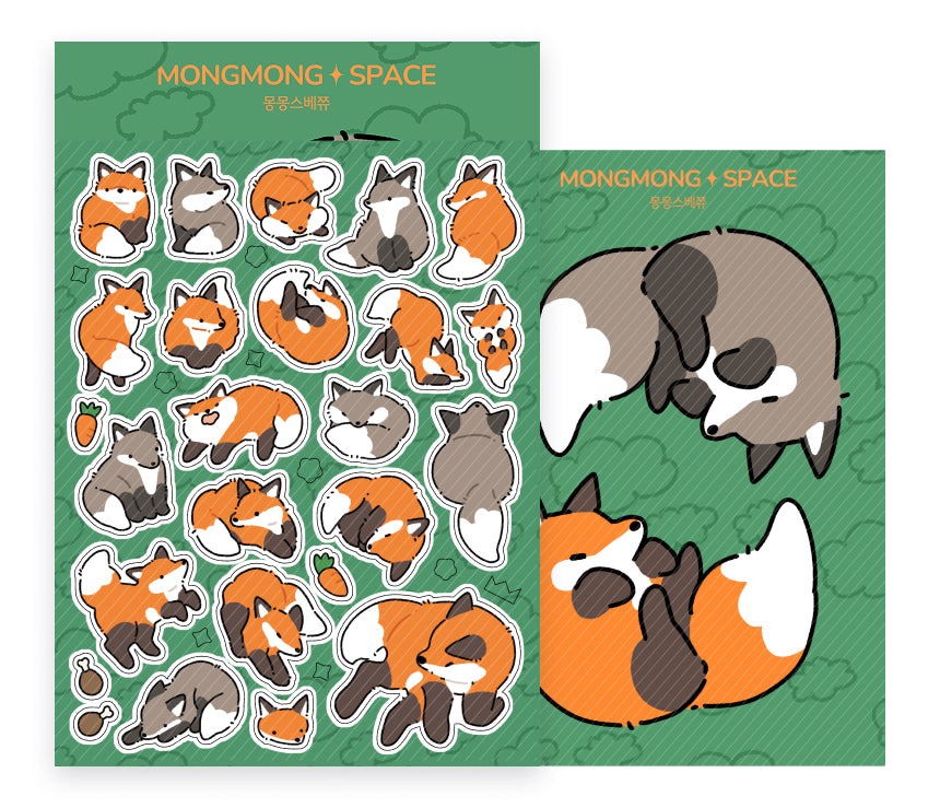Fluffy Fox Sticker