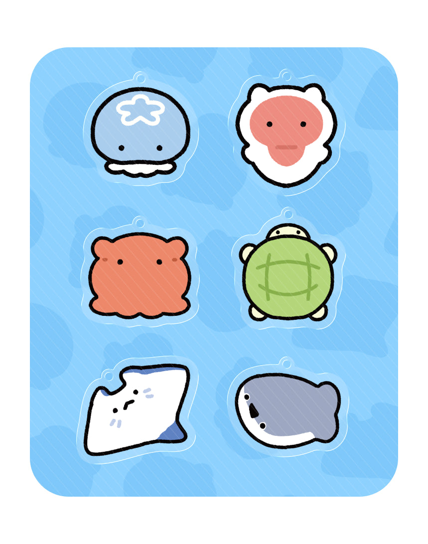 Plop Sea Friends Double-Sided Random Acrylic Keychain