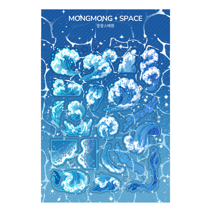Shattered Waves Sticker