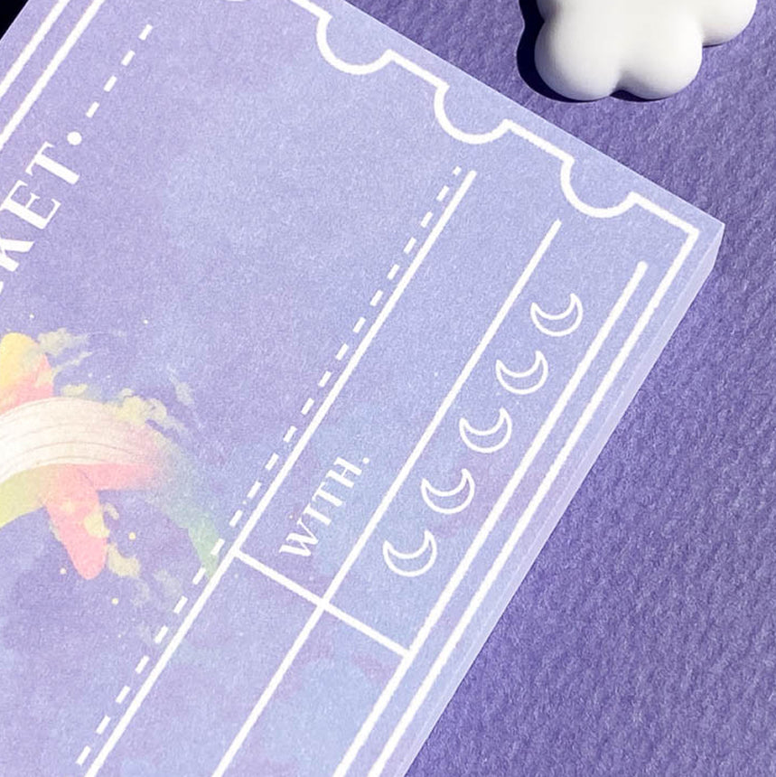 Moon Ticket Memo Pad