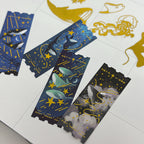 Glittering Golden Night Ticket Sticker