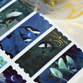 Glittering Golden Night Ticket Sticker