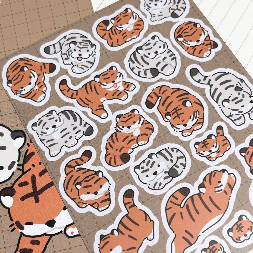 Scruffy Tiger-Cat Sticker