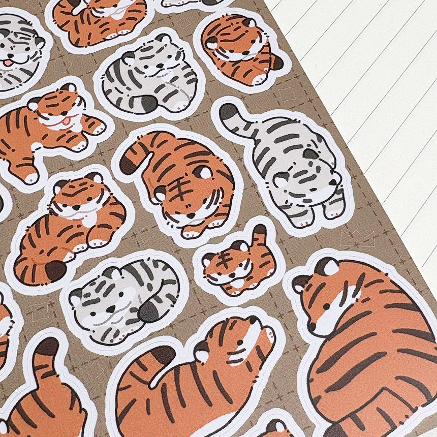 Scruffy Tiger-Cat Sticker