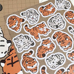 Scruffy Tiger-Cat Sticker
