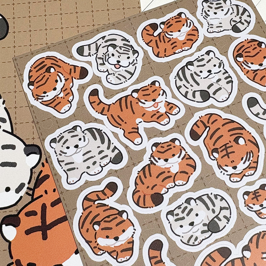 Scruffy Tiger-Cat Sticker