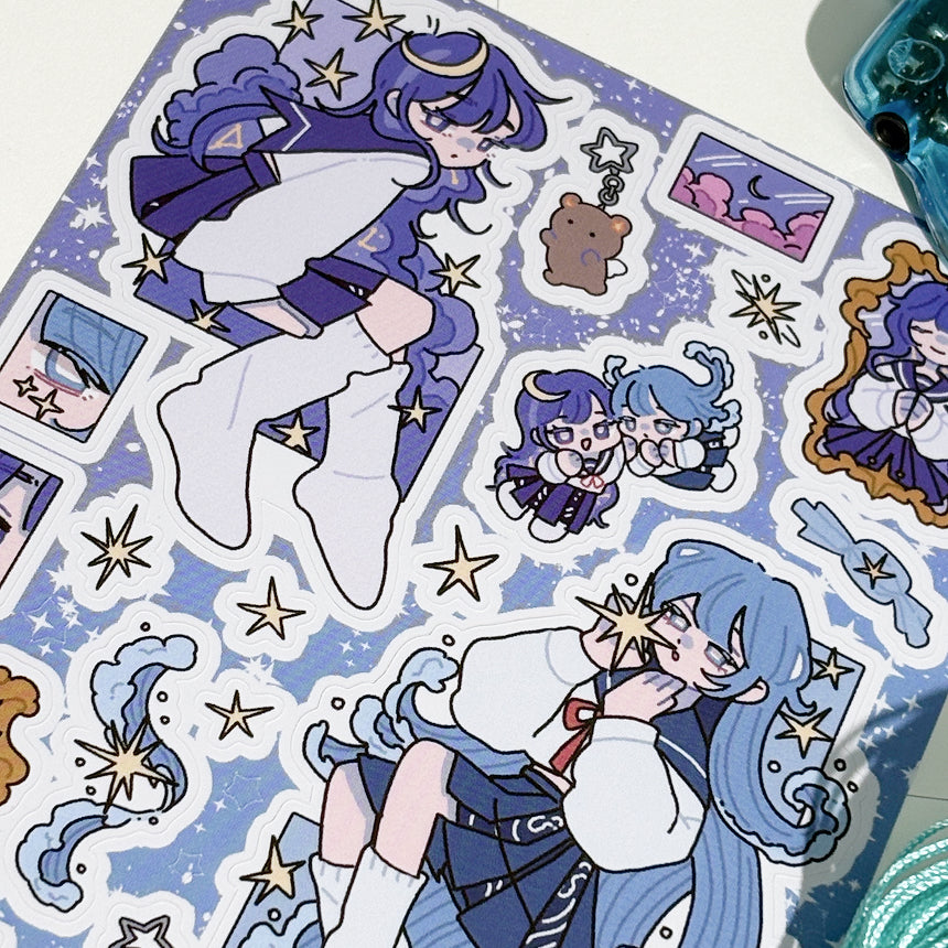 Moonlight Wave Sticker