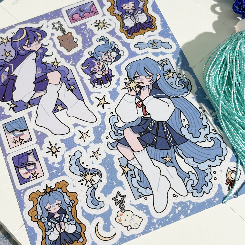 Moonlight Wave Sticker