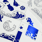 Deep Blue Wave Kiss-Cut Tape