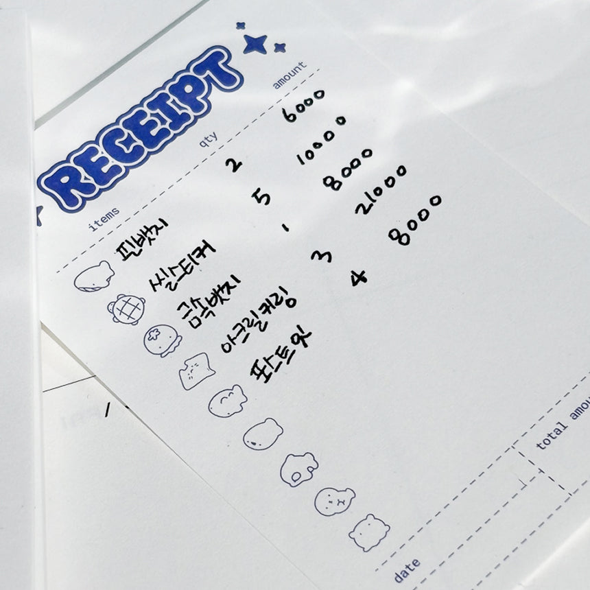 Sea Friends Receipt Sticky Memo Pad (50 Sheets)