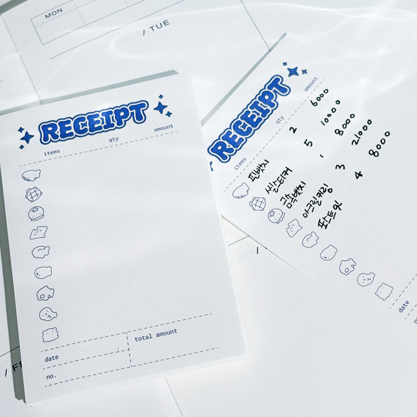 Sea Friends Receipt Sticky Memo Pad (50 Sheets)