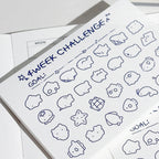 Sea Friends 4-Week Challenge Sticky Memo Pad (50 Sheets)