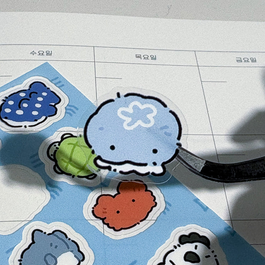 Fluffy Sea Friends Seal Sticker