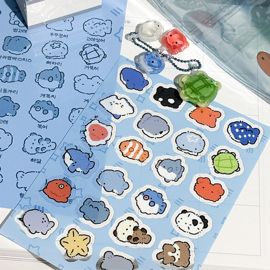 Fluffy Sea Friends Seal Sticker