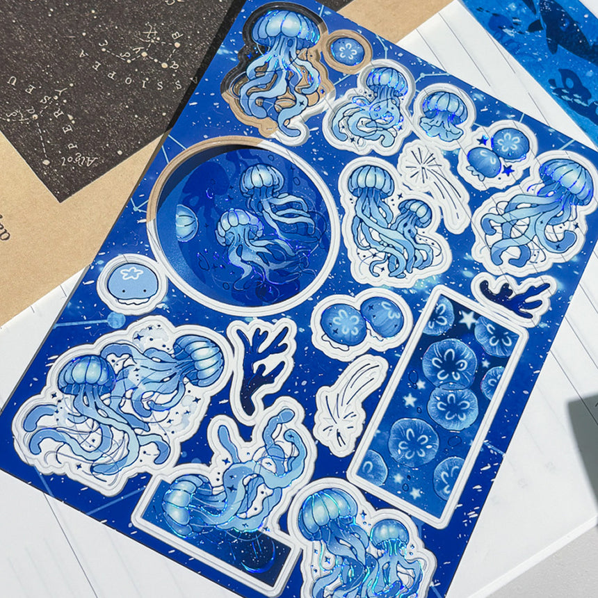 Night of Flowing Light Sticker