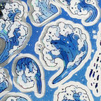 Shattered Waves Sticker