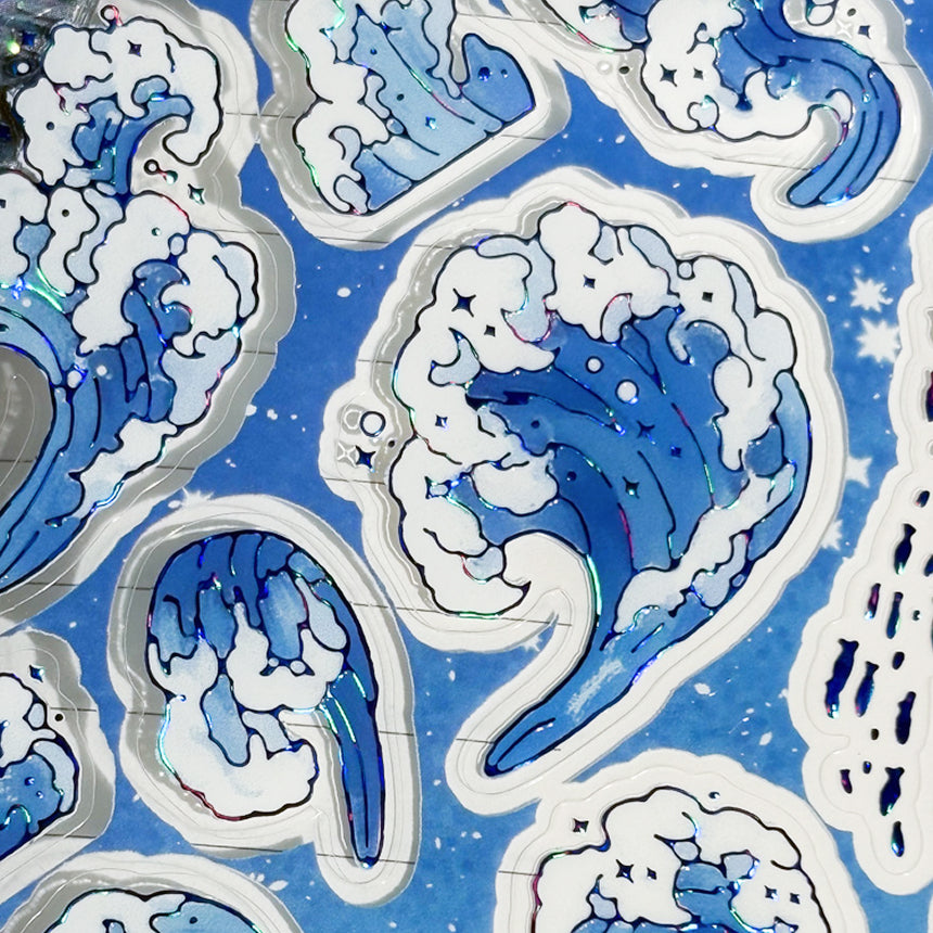 Shattered Waves Sticker