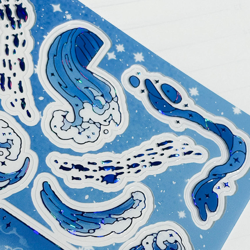 Shattered Waves Sticker