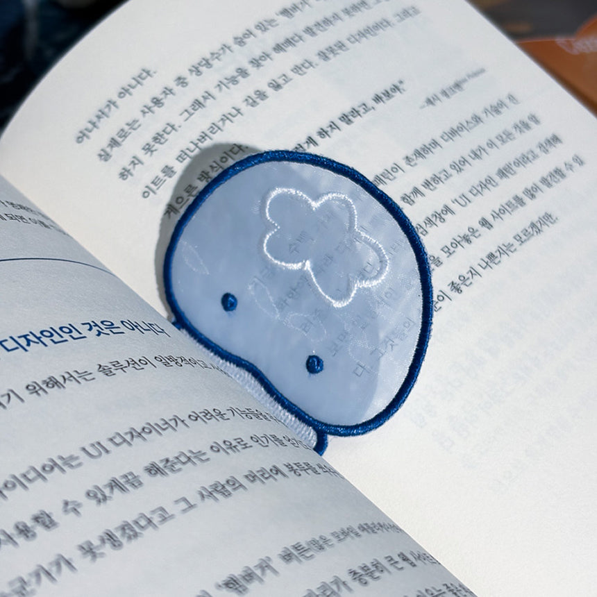Floating Jellypi Fabric Bookmark