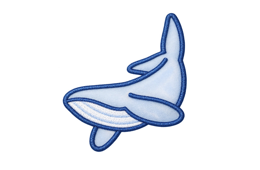 Swimming Whale Fabric Bookmark