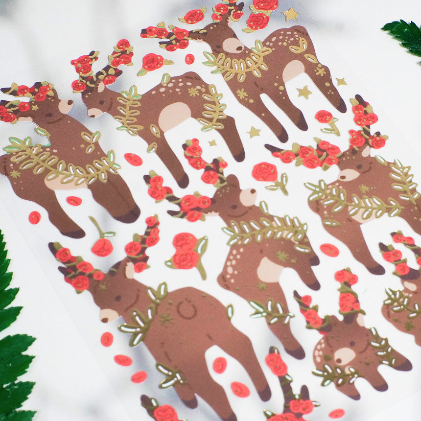 Rosy Deer Sticker