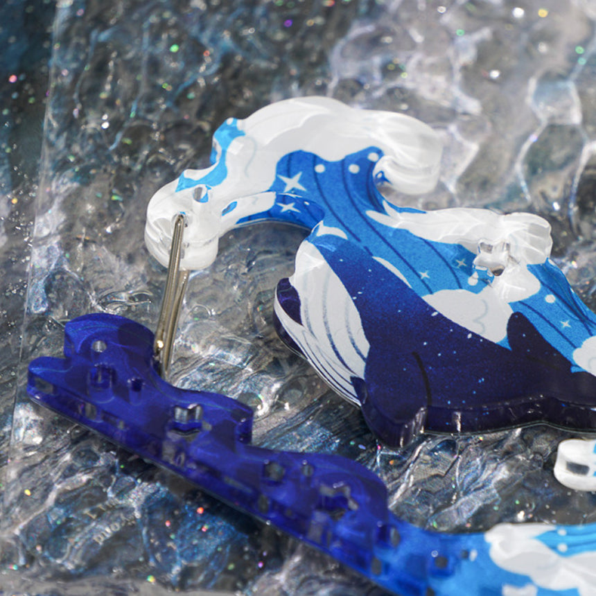 Moonlight Wave Acrylic Carabiner
