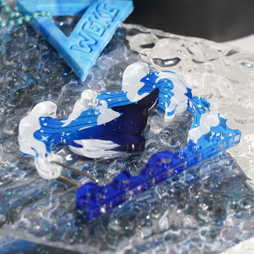Moonlight Wave Acrylic Carabiner