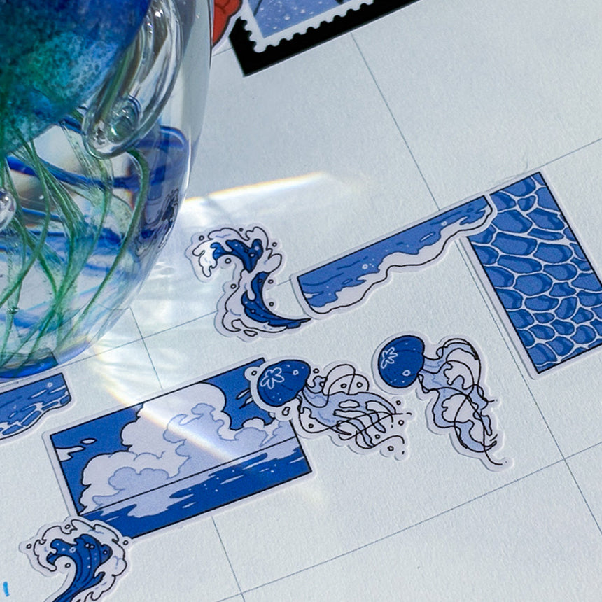 Shimmering Sea Kiss-Cut Tape