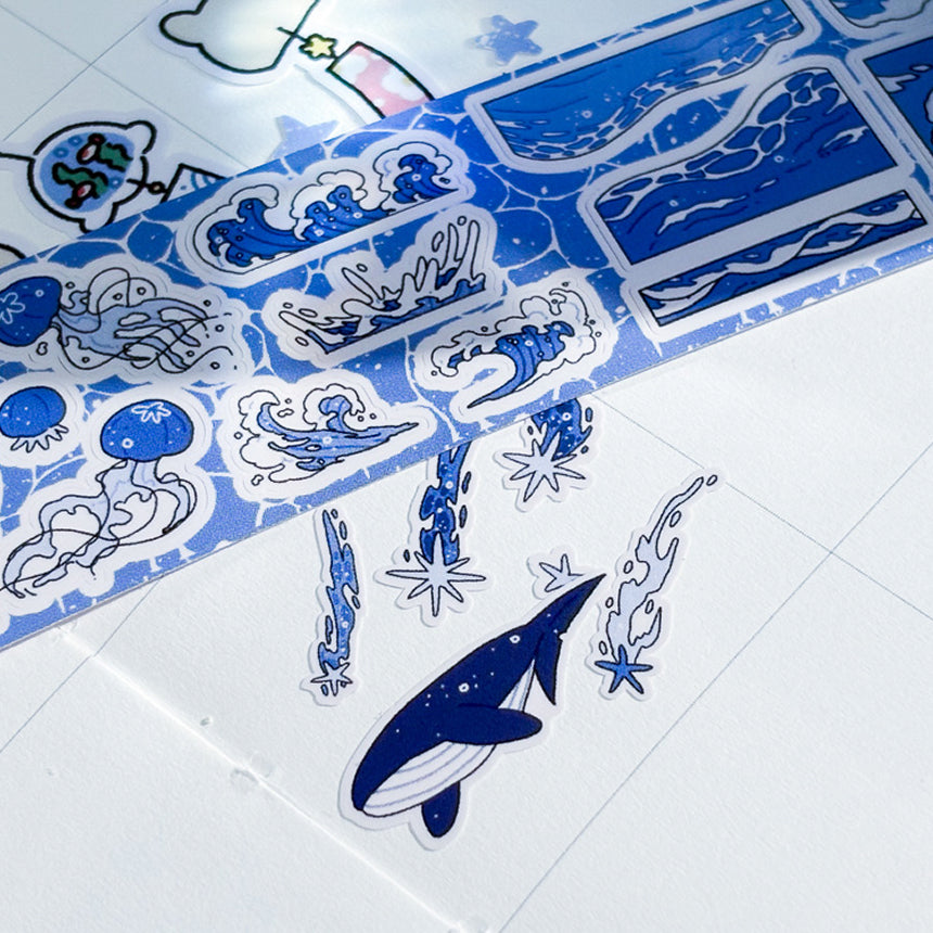 Shimmering Sea Kiss-Cut Tape
