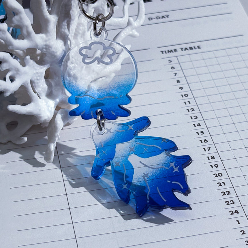 Luminous Jellyfish Acrylic Keychain