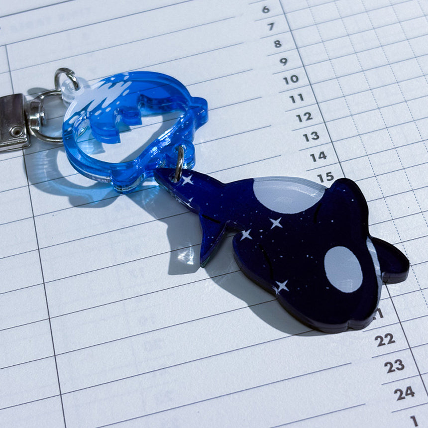 Orca Wave Furin Acrylic Keychain
