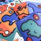 Giant Dino Friends Sticker Pack (Removable, 5 stickers)