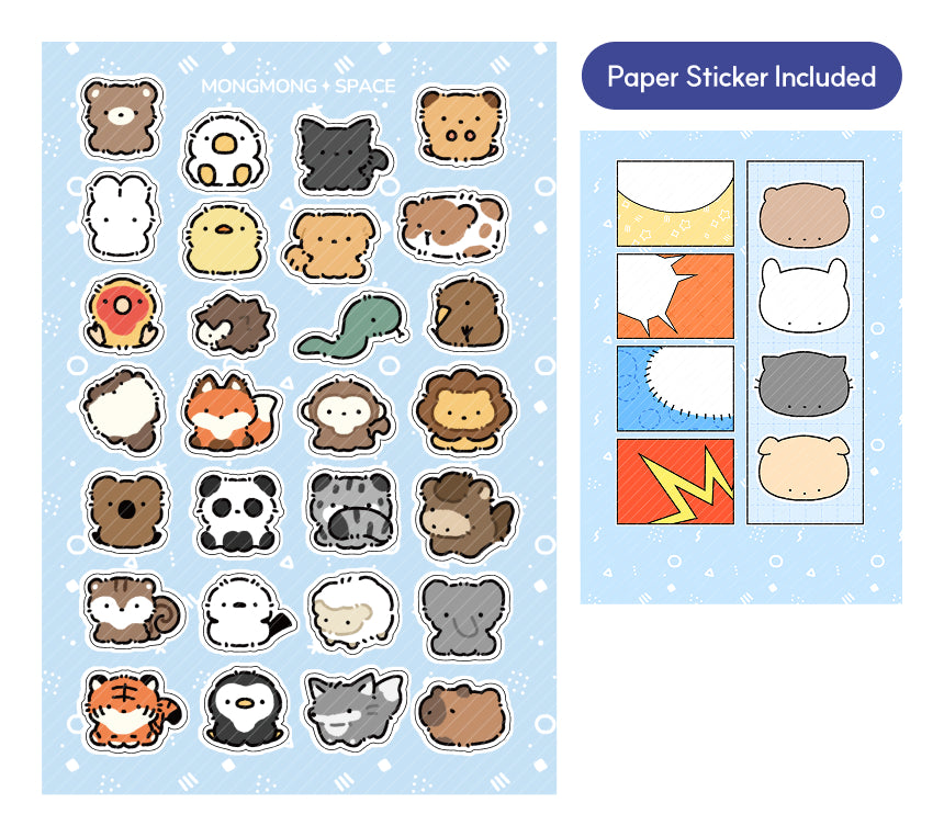 Fluffy Animal Friends Seal Sticker