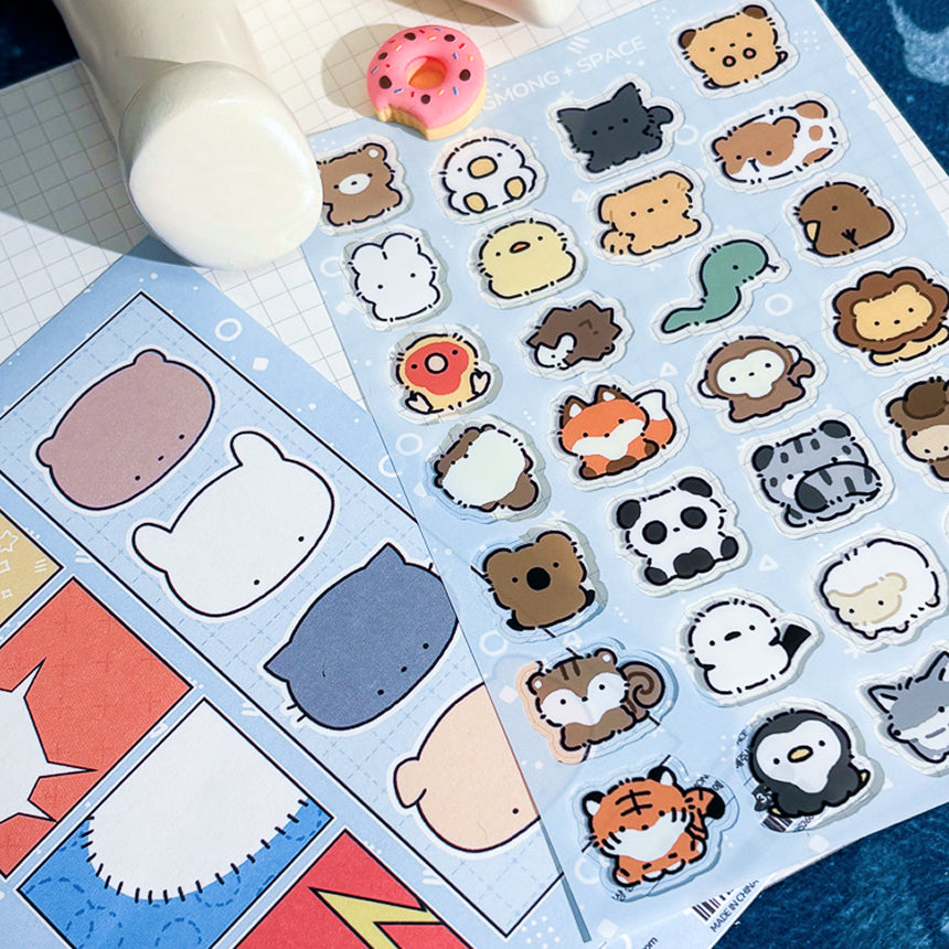 Fluffy Animal Friends Seal Sticker