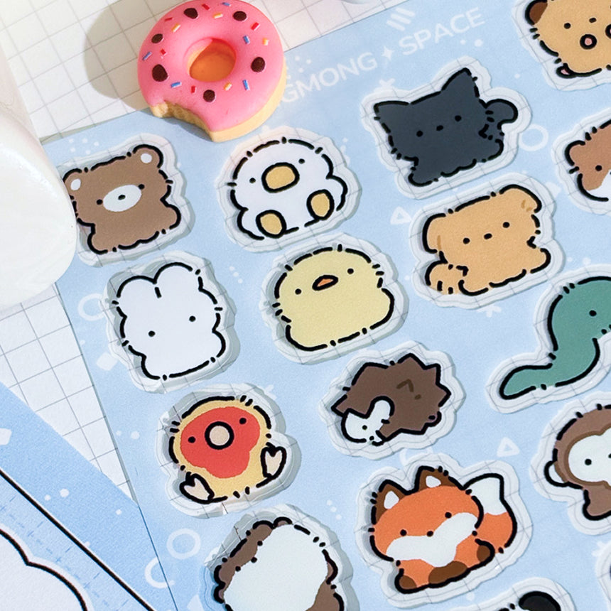 Fluffy Animal Friends Seal Sticker